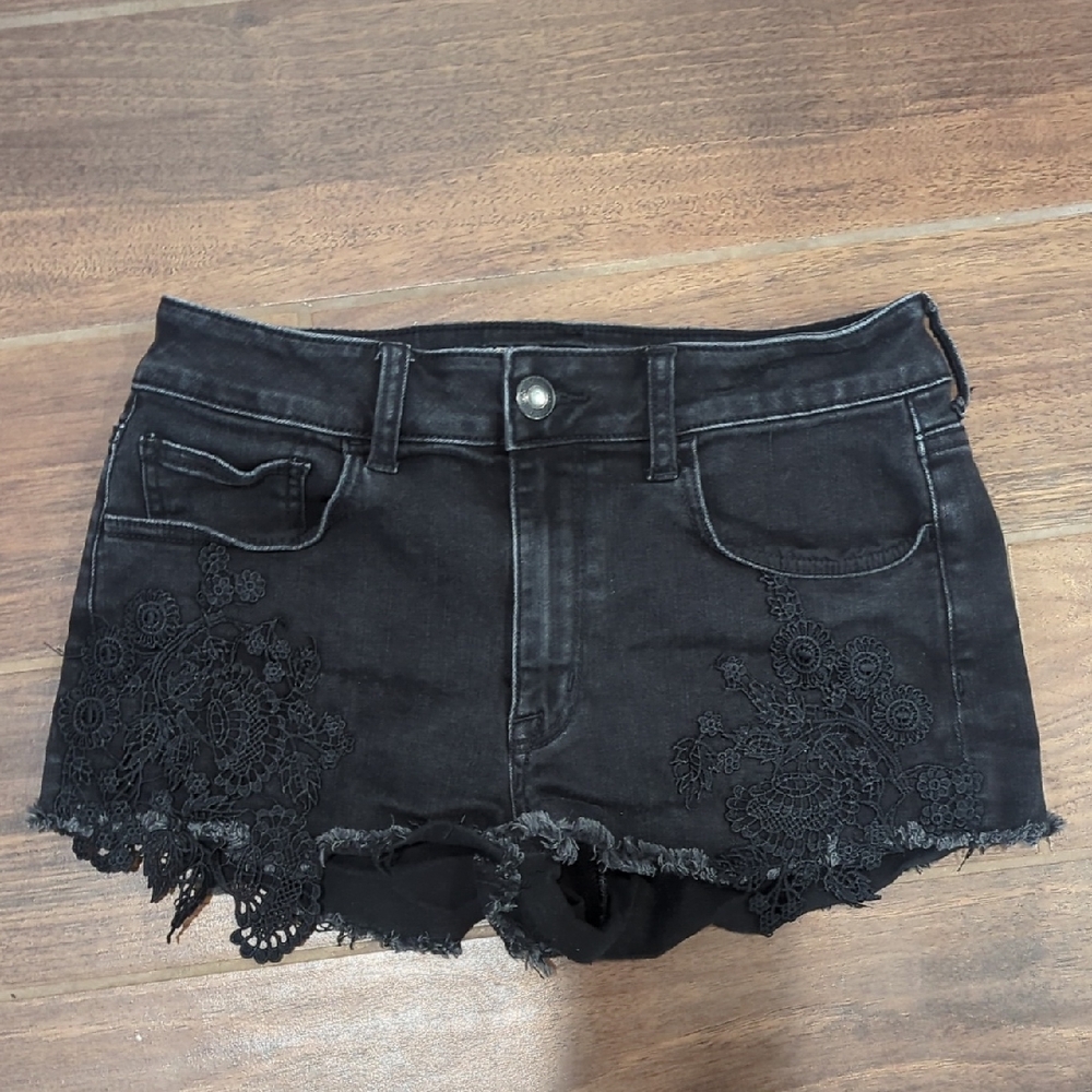 American Eagle Outfitters Black Denim Shorts